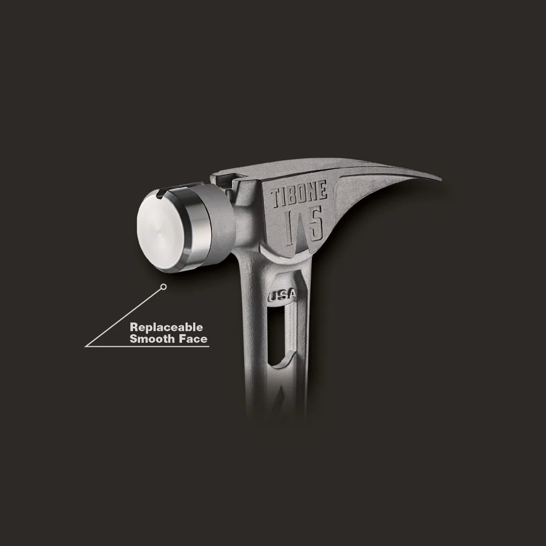 Stiletto TIB15SC 15 oz Smooth Face Curved Handle Titanium Hammer - Image 5